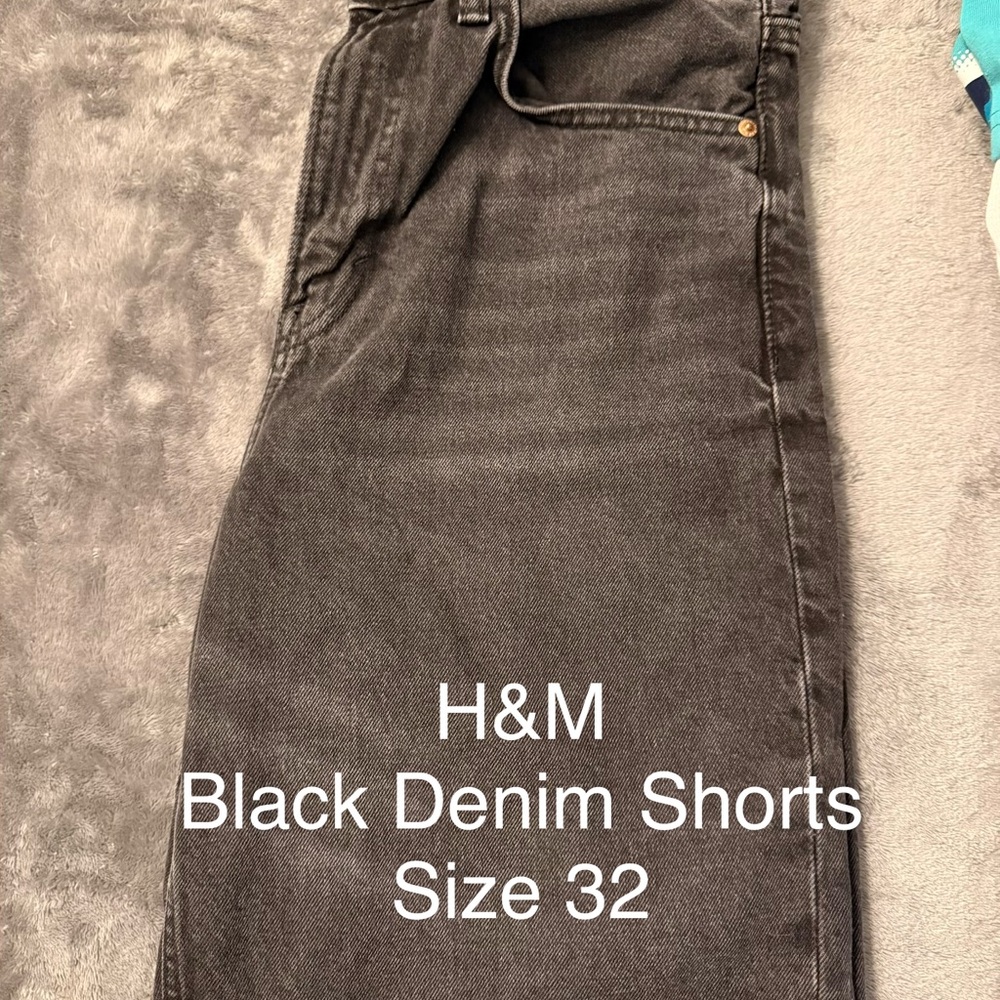 H&M Charcoal Denim Shorts